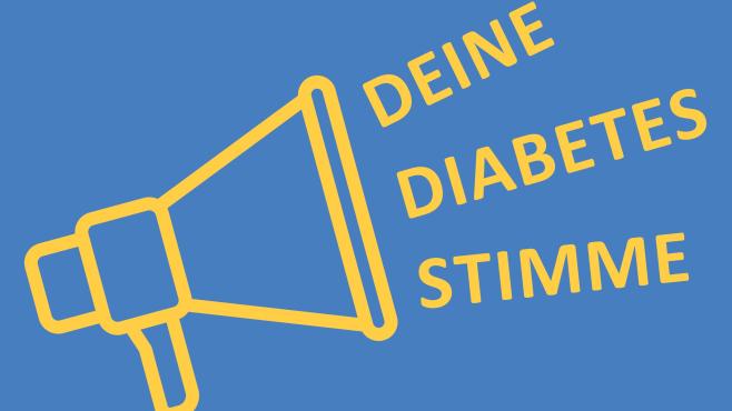 Logo Diabetes-Stimme gelb/blau